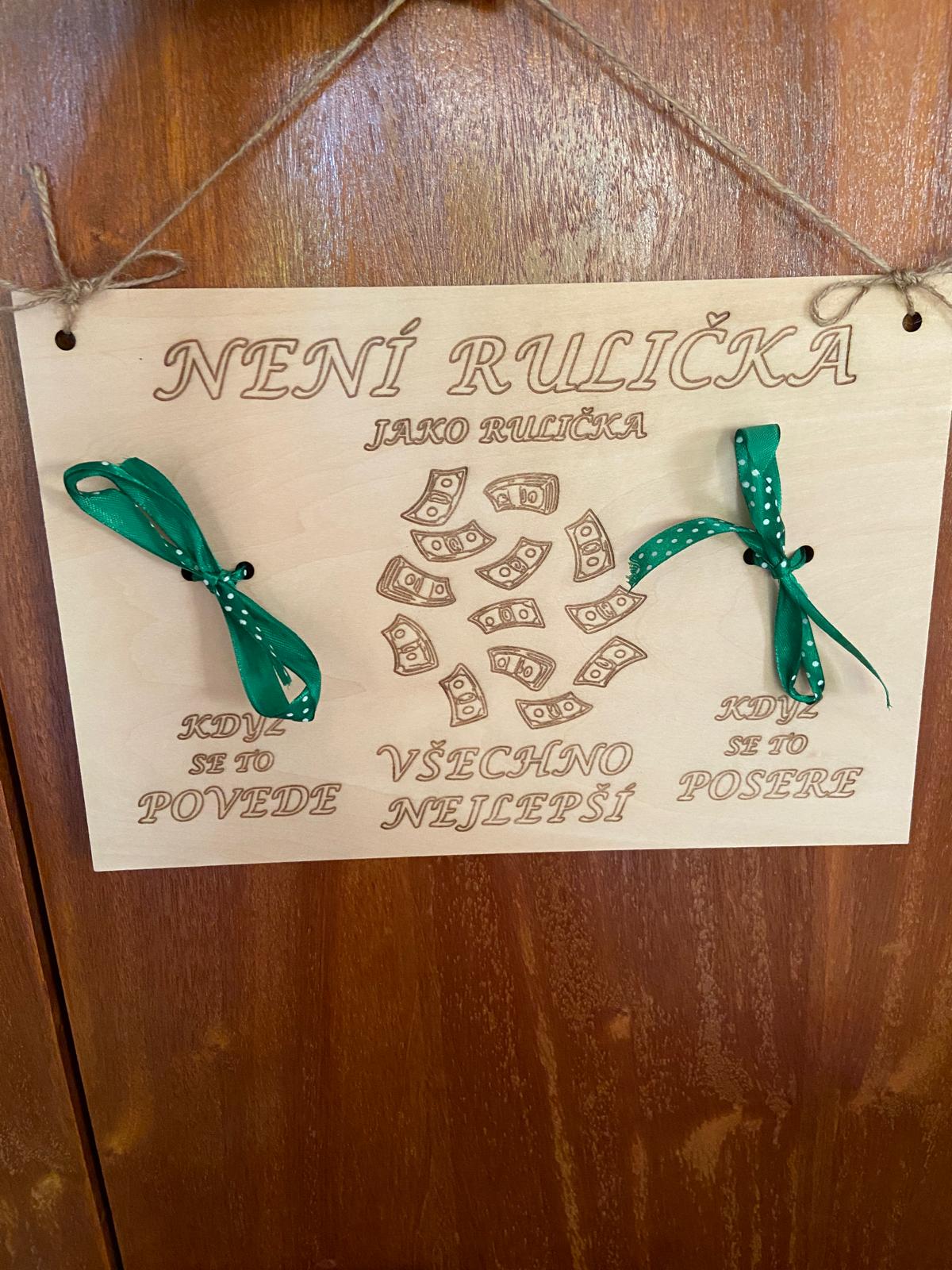 Není rulička jako rulička realizovaná cedulka.