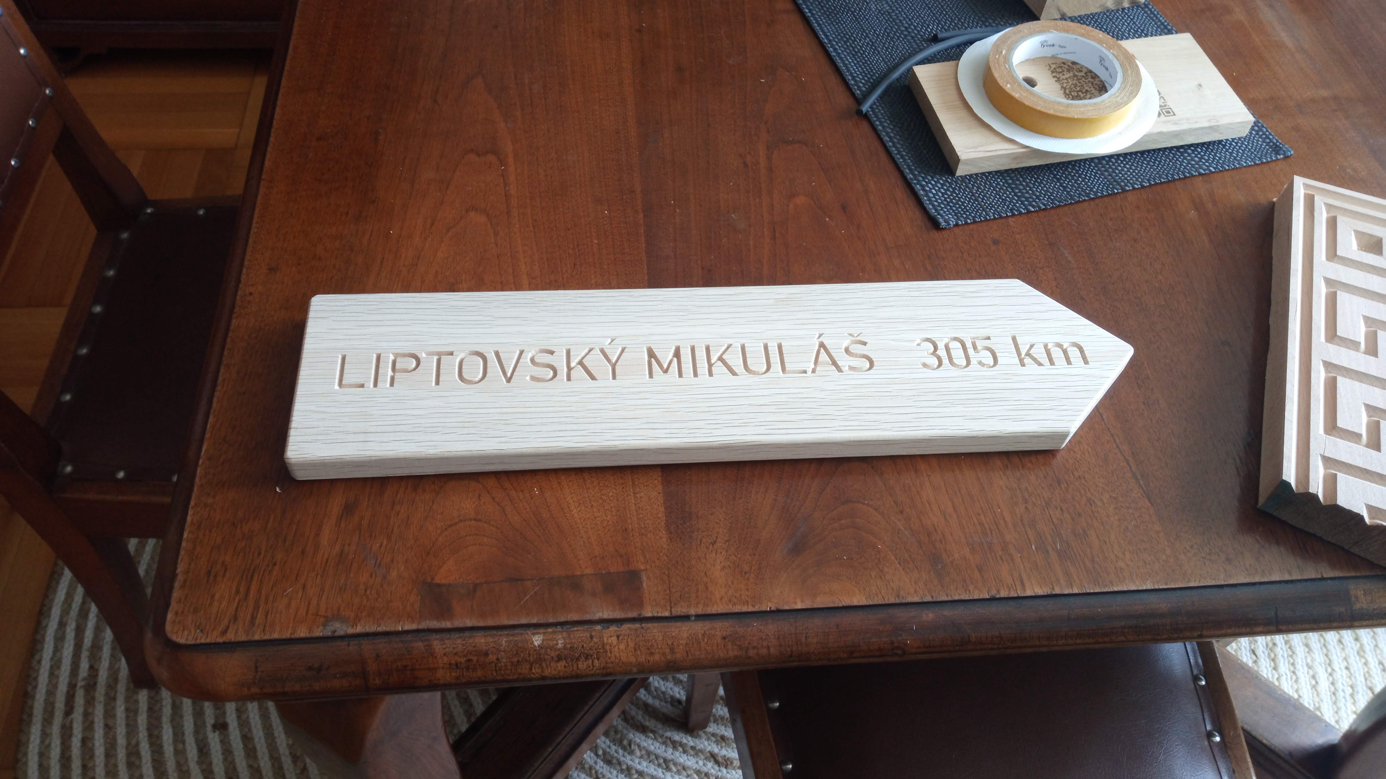 Jasanová směrovka Liptovský Mikuláš - přední strana